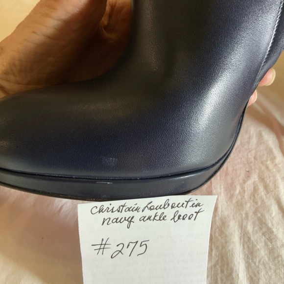 Christian Louboutin Bella Top 120 Calf V050 Night.  Size 41.  Navy - Picture 5 of 9